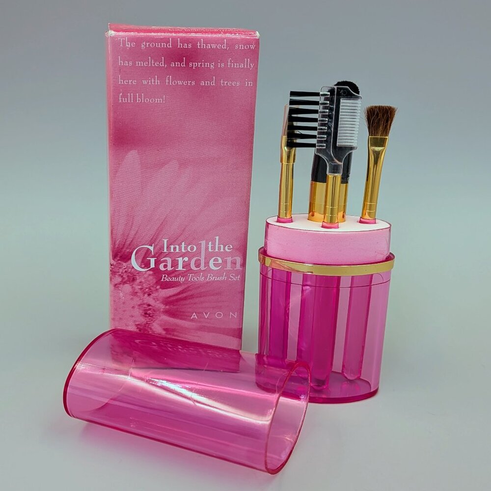 NIB Vintage Avon Beauty Tools Travel Brush Set | 5-Piece Essential Collection